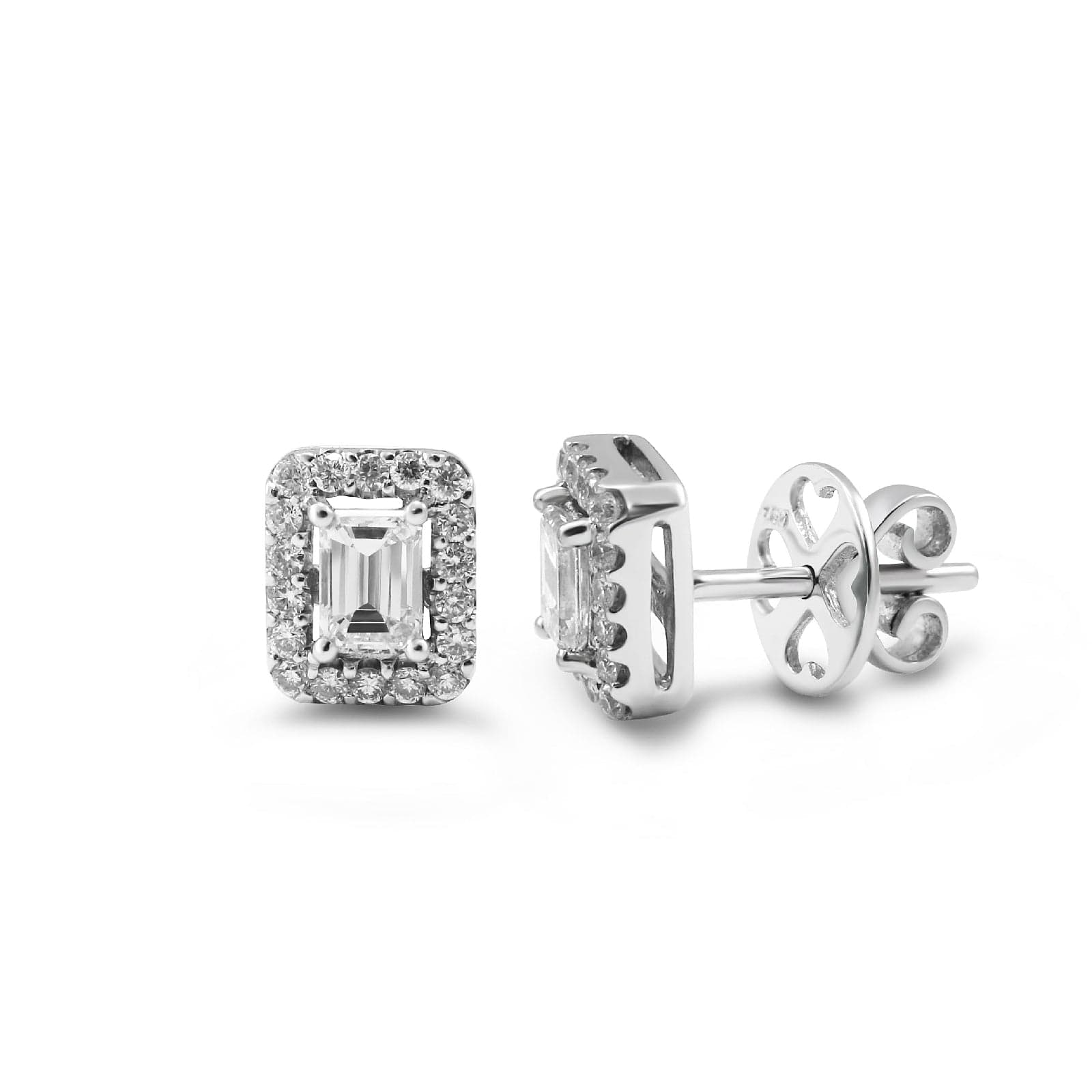 Emerald Cut Studs