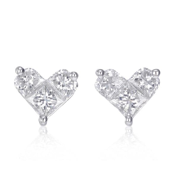 Earrings 18KW GOLD s/w HS. Set diamond