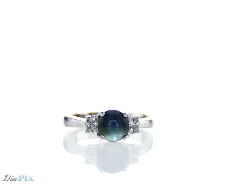 HM RING 18KW GOLD s/w Alexandrite& Diamond