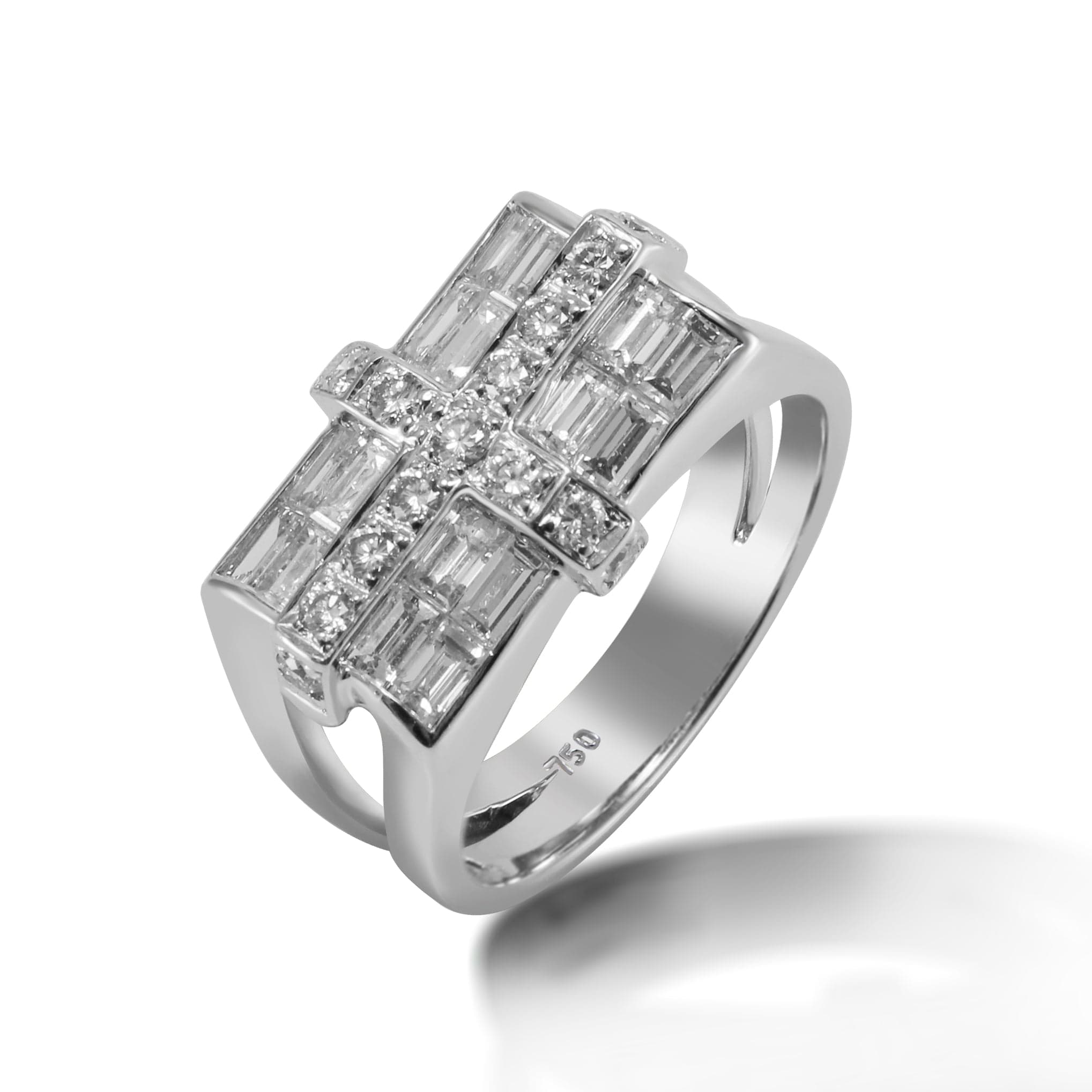 RING 18KWGOLD s/w Invisible diamond.