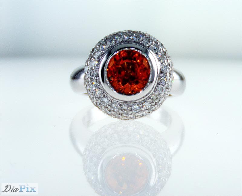 Ring 18KWGOLD s/w S& Diamond