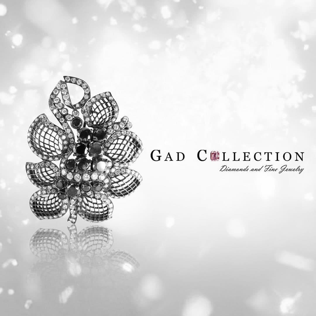 BROOCH 18KWGOLD s/w Black &White Diamond.
