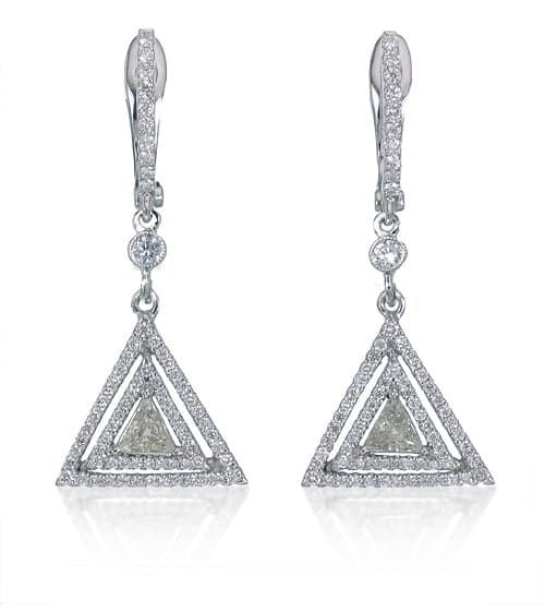 Earrings 18KWGOLD s/w TRL Diamond and white diamond