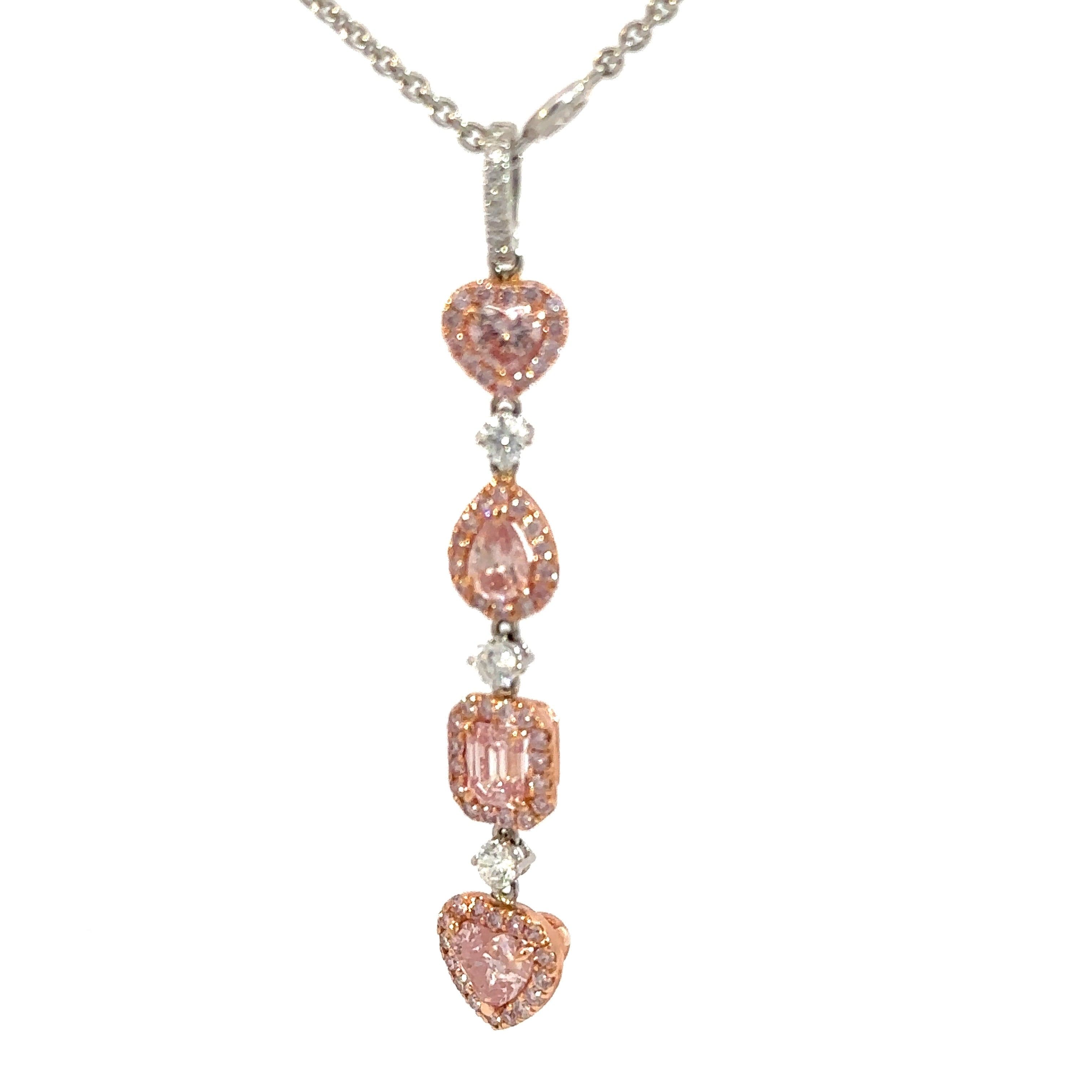 Pendant 18KWPGOLD with Fancy Pink Diamond