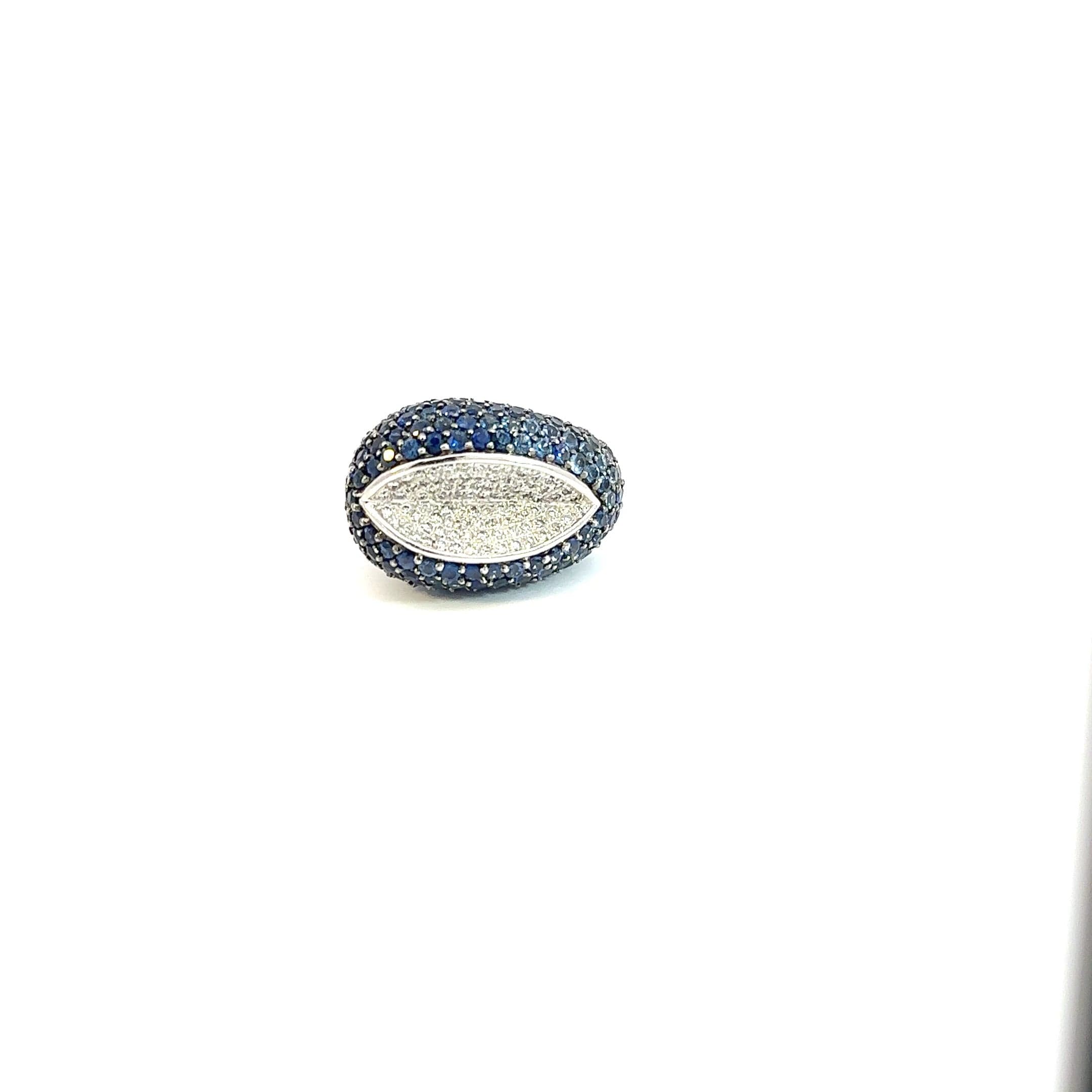 Ring 18KWGOLD s/w Sapphire &Diamonds.