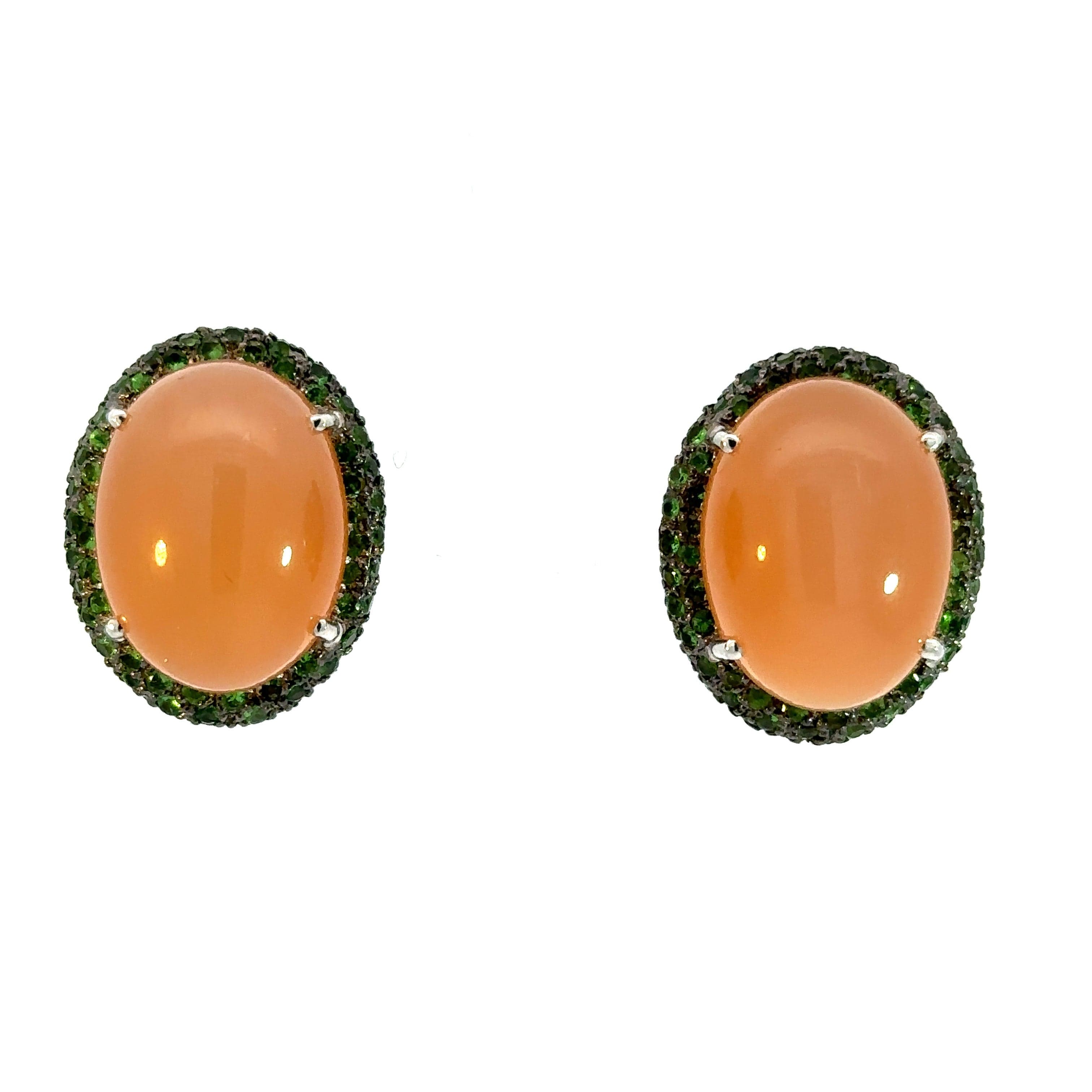 Earrings 18KWGOLD s/w Browen Chalzedoni &Tzavoraite.
