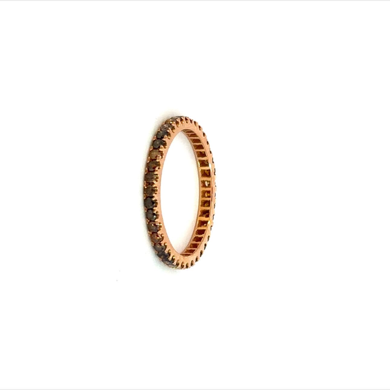 Eternity band Ring 18KPGOLD s/w Brown diamond.