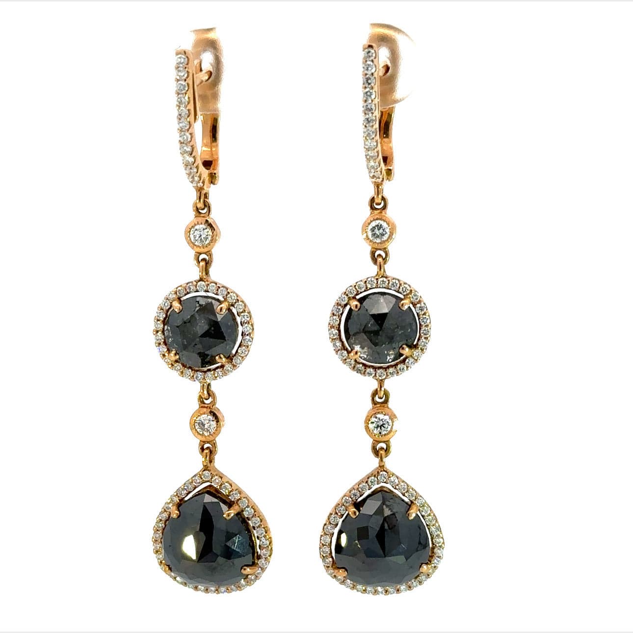 Earrings 18KPGOLD s/w ICE Diamond & White Diamond.